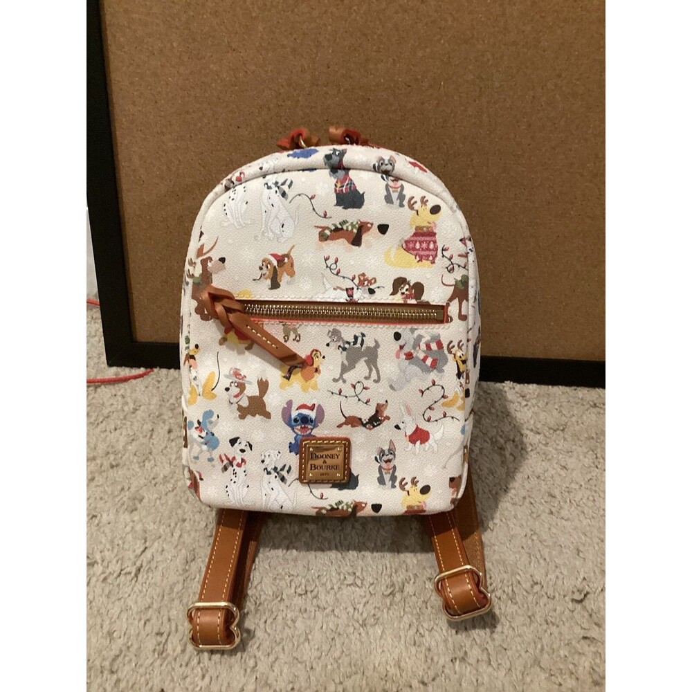 Dooney & Bourke Disney Parks Santa Tails Christmas Dogs Pluto Backpack Purse Bag